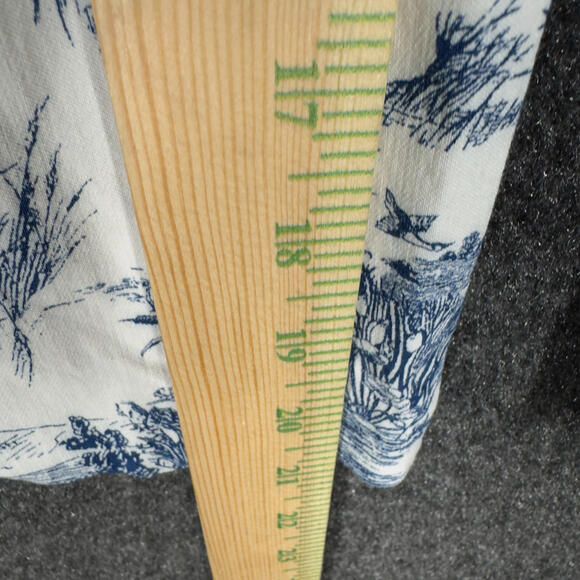 Soft Surroundings Pants Women PS Petite White Nature Print Chino Skinny Mid Rise - Picture 5 of 8